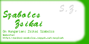 szabolcs zsikai business card